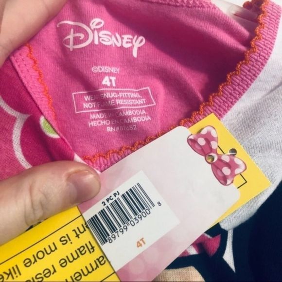Disney Minnie Mouse Floral PJ Set NEW - Picture 2 of 3